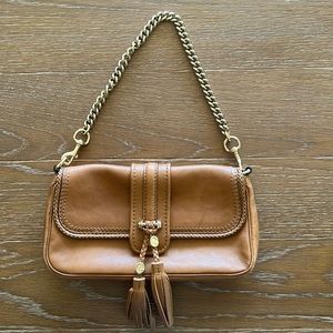 Gucci shoulder bag with removable gold chain strap